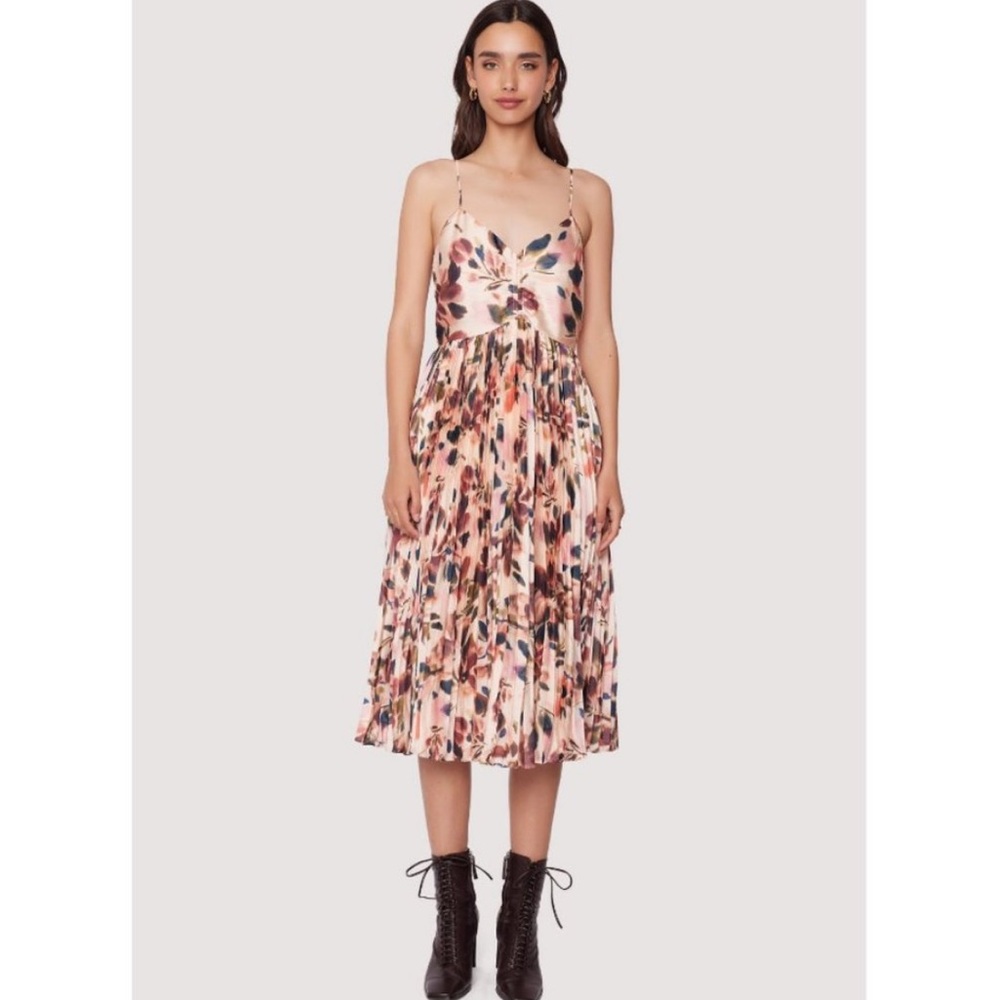 Pleated floral dress